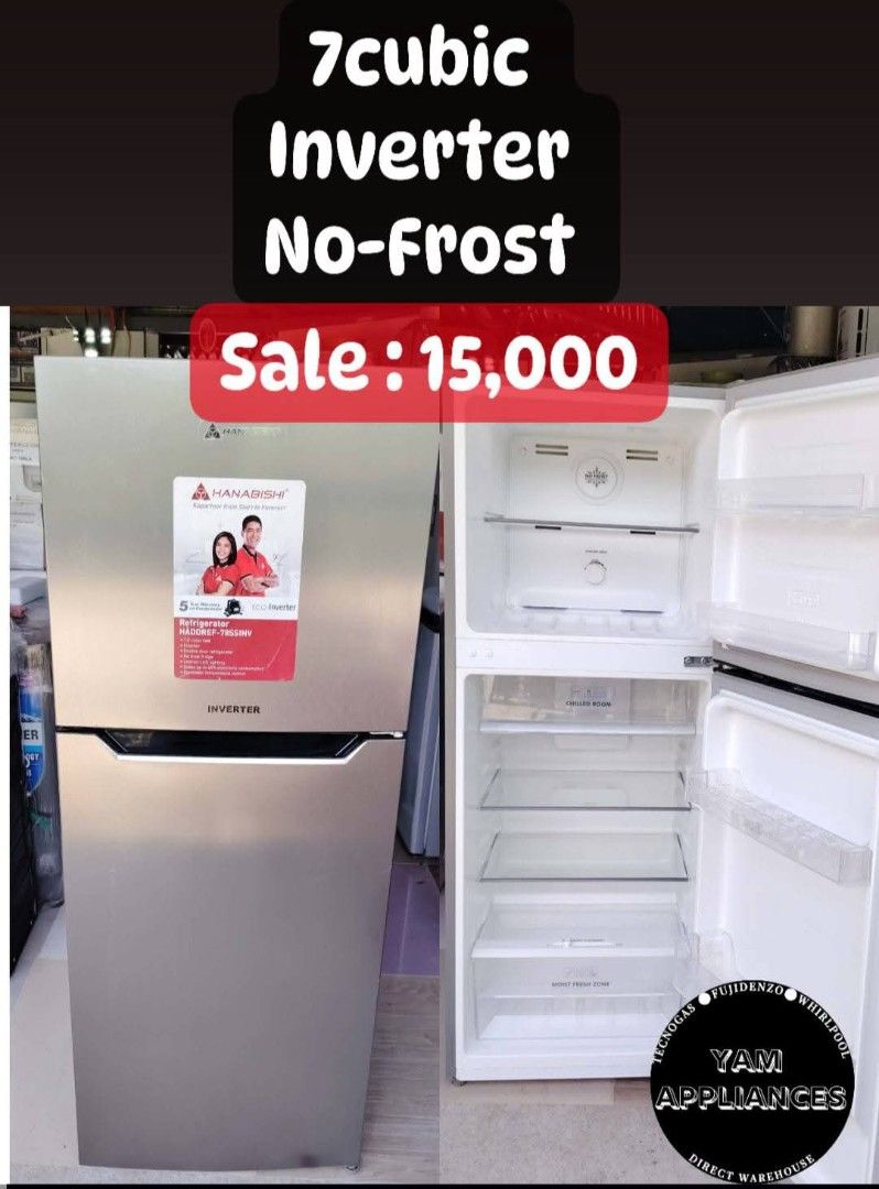 Refrigerator Hanabishi (Category: Refrigerators and Freezers) located in Caloocan City. Submitted by yam_appliances (Listing ID 1465559877, Image 1). Description: refrigerator hanabishi brand brandnew mallpullout with 3months warranty cod payment.