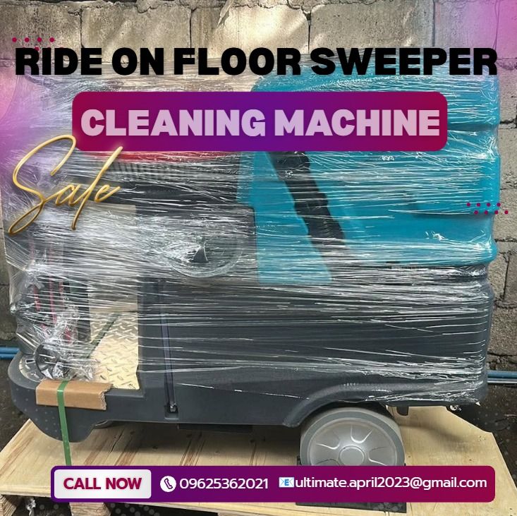 Ride on Floor Sweeper Cleaning Machine For Sale (Category: Other Home Appliances) located in Caloocan City. Submitted by coolstorm-71de73 (Listing ID 1465463572, Image 1). Description: ✅ Big discount for orders ✅ 100% LEGIT TRUSTED SUPPLIER! ✅ With Complete Legal Documents ✅ BIR Registered Specification: ●Voltage: 24V/135AH ●Scrubbing Width: 1030mm ●Brush Width: 560mm ●Work efficiency: 3500 ㎡/h ●Brush Motor: 550w ●Drive Motor: 500w ●Ametek Sucker