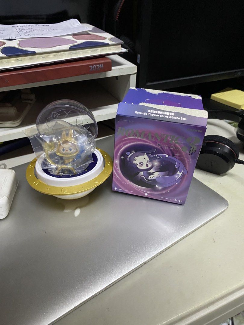 Roly poly kitty, romantic ring box 3, kubo space, chaka light sprite popmart (Category: Designer & Blind Box Toys) located in Manila. Submitted by ljm1997 (Listing ID 1465477978, Image 2). Description: Popmarttt mystery box Roly poly kitty romantic ring box 3 kubo space chaka light sprite Inclusions: With box and card.