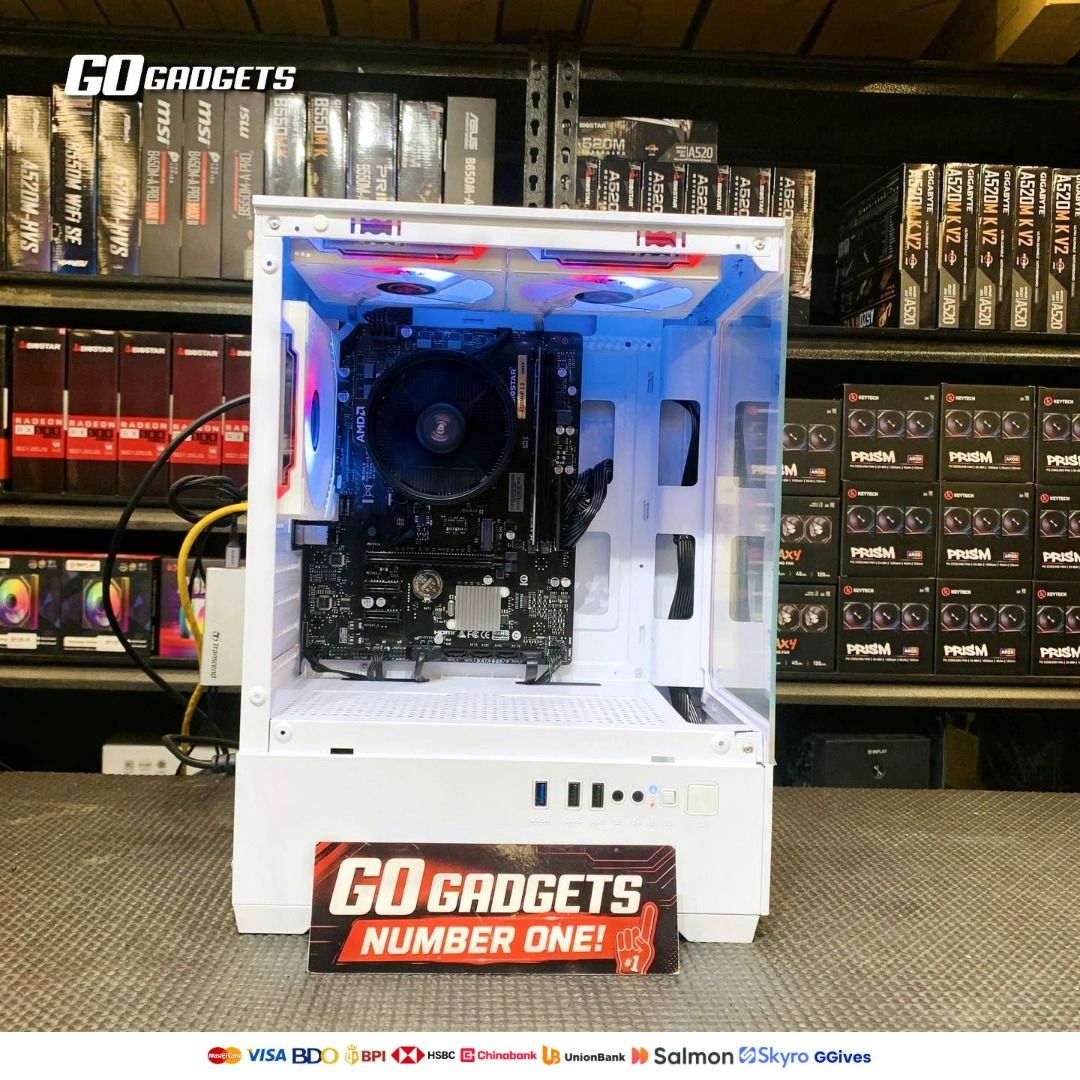 Ryzen 7 5700G PC Build Package in a clean Keytech Robin View White case (Category: Desktops) located in Makati City. Submitted by eckang12 (Listing ID 1465414869, Image 1). Description: KEY FEATURES — RYZEN 7 5700G PC BUILD - ⚡ 8 Cores / 16 Threads – Smooth multitasking and productivity - 🚀 Up to 4.6GHz Boost Clock – Fast and responsive performance - 🎮 Integrated Radeon Graphics – Play light/esports games without a dedicated GPU - 💼 Great for 