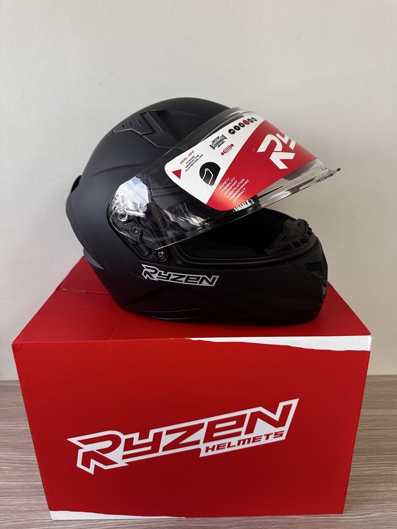Ryzen Full face motorcycle helmet (black) size large (Category: Body Parts and Accessories) located in Pasig City. Submitted by mae_detoito (Listing ID 1465499326, Image 2). Description: Brand new Full face helmet Size Large Shipping from Bacoor Cavite Lalamove shipping .