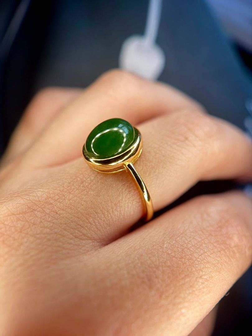 S5 NATURAL JADE CABOCHON RINGS (Category: Rings) located in Baguio. Submitted by asna_taku (Listing ID 1465466936, Image 2). Description: 💚✨ NATURAL JADE CABOCHON RINGS ✨💚 Simple, elegant, and that beautiful deep jade green that makes a piece look effortlessly expensive. 💚 ✨ Natural Jade Cabochon ✨ Brand New ✨ 925 Silver — Silver Plated in Gold 💍 Sizes 5, 6❌, 7❌, 8❌, 9 ❌& 10❌ Perfect for everyday elegance or stacking with your other rings. Th