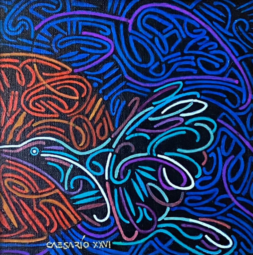 Sacred Earth #22 - Caesar "Caesario" Sario (Category: Art & Prints) located in Taguig. Submitted by drybrushgallery (Listing ID 1465400562, Image 1). Description: Sacred Earth #22 Caesar "Caesario" Sario, 2026 Oil and Surfpaint on Canvas Artwork Dimension: 8" x 8" with Certificate of Authenticity PM FOR INQUIRY 0917 565 2917 .