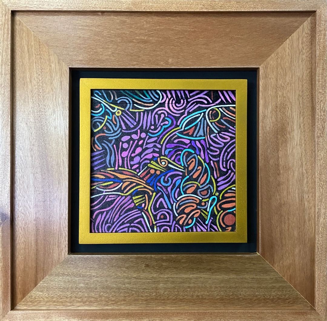 Sacred Earth #24 - Caesar "Caesario" Sario (Category: Art & Prints) located in Taguig. Submitted by drybrushgallery (Listing ID 1465402259, Image 2). Description: Sacred Earth #24 Caesar "Caesario" Sario, 2026 Oil and Surfpaint on Canvas Artwork Dimension: 8" x 8" with Certificate of Authenticity PM FOR INQUIRY 0917 565 2917 .
