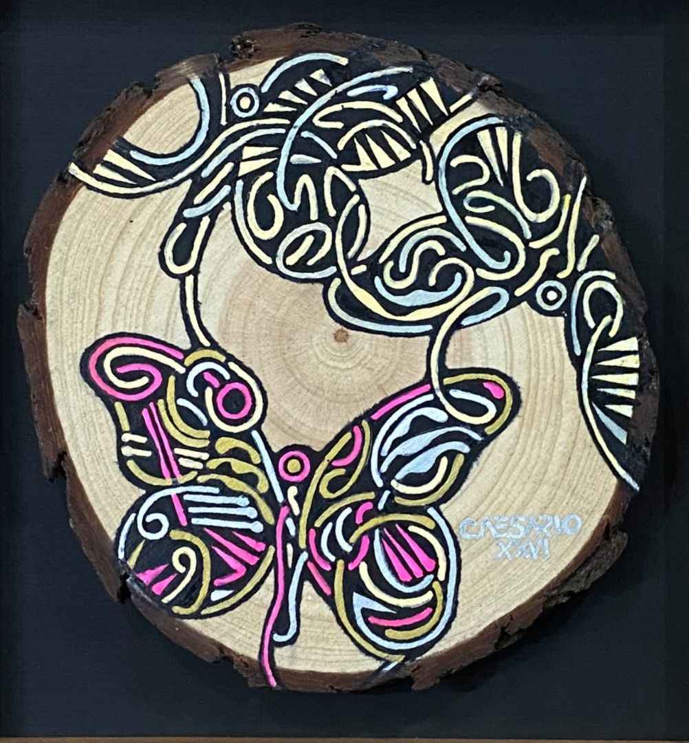 Sacred Earth #25 - Caesar "Caesario" Sario (Category: Art & Prints) located in Taguig. Submitted by drybrushgallery (Listing ID 1465404159, Image 1). Description: Sacred Earth #25 Caesar "Caesario" Sario, 2026 Oil and Surfpaint on Wood Artwork Dimension: 8" x 8" with Certificate of Authenticity PM FOR INQUIRY 0917 565 2917 .