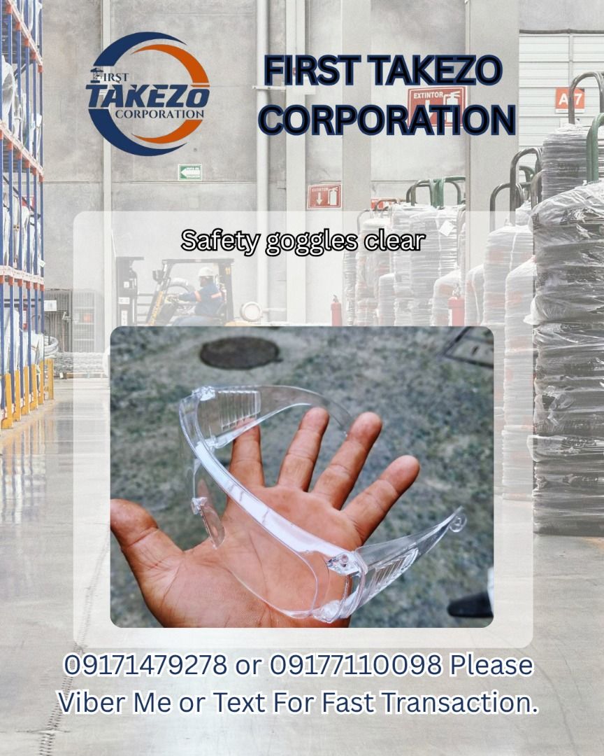 Safety goggles clear (Category: Everything Else Others) located in Manila. Submitted by joeyroque09 (Listing ID 1465405200, Image 1). Description: Safety goggles clear.