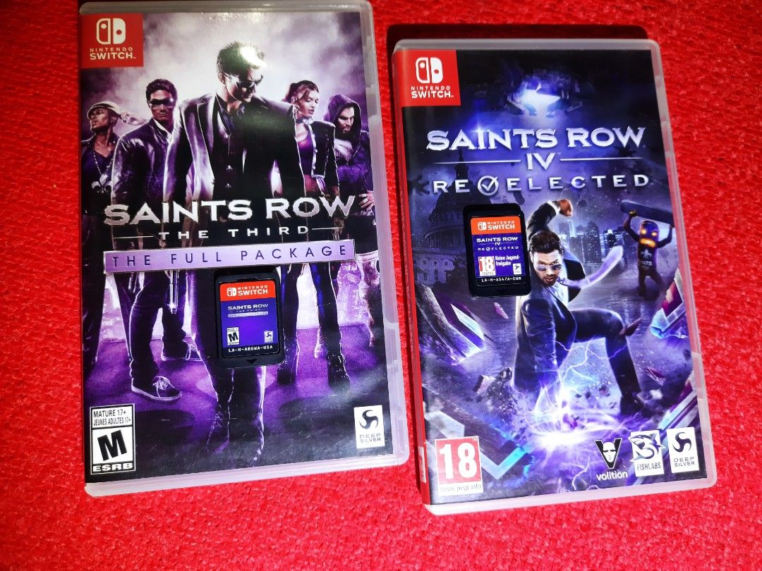 Saints Row The Third & Saints Row IV Nintendo Switch games (Category: Nintendo) located in Quezon City. Submitted by ZeldaMACcloud (Listing ID 1465498533, Image 1). Description: Nintendo Switch (Physical Cartridges) Saints Row The Third The Full Package & Saints Row IV Re-Elected bundle 2,500 for all 1,250 Each Game, Good working and english both, for sale only Location Quezon City, Meet Up ok Sm Fairview, Fairview Terraces mall, Jolibee Regalado