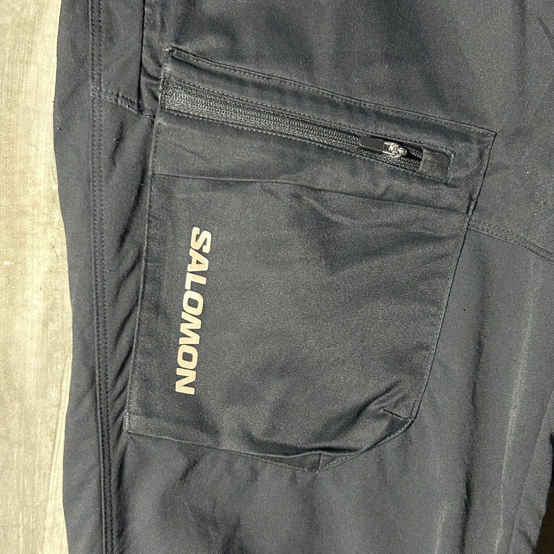 Salomon - 2022 Technical Cargo Hiking Pants (Category: Joggers) located in Tayabas. Submitted by streetdepartment (Listing ID 1465540859, Image 2). Description: Salomon - 2022 Technical Cargo Hiking Pants Excellent condition Flaw/s: minor lints on the outside and lints inside Size: Medium on tag Measurements (inches): Waist: 29-32” Rise: 11.5” Outseam: 37.5” Inseam: 27” Leg opening: 7” ( adjustable hem ) Price: 1,350 + shipping fee Dm to purchase