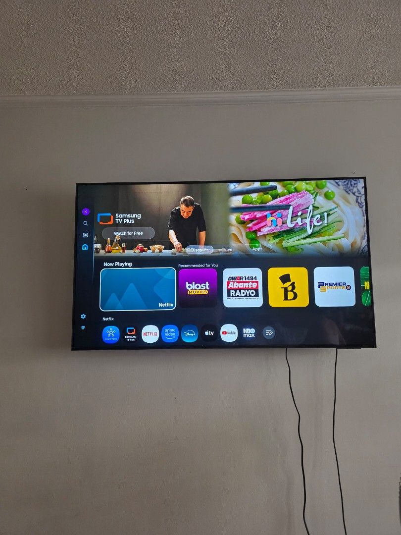 Samsung 55" Crystal UHD TV Wall Mounted (Category: TV) located in Manila. Submitted by kevdan18 (Listing ID 1465403315, Image 1). Description: - Smart TV with built-in Netflix, YouTube, Disney+, and Samsung TV Plus - Clean, flawless display ideal for movies and binge-watching - Comes complete with power cord, remote, and wall mount - Condition: Excellent and fully working - Pick up ready Model: UAP55DU7000GXXP.
