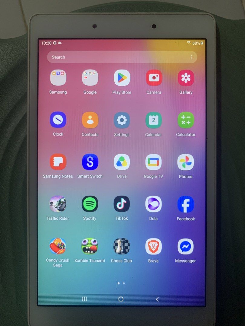 Samsung Galaxy Tab A (Category: Laptops & Notebooks) located in Manila. Submitted by charle8888 (Listing ID 1465388779, Image 2). Description: SAMSUNG GALAXY Tab A 8.0" 2019 (SM-T290) — Gumagana lahat. May manipis na linya lang sa ibaba ng screen pero goods na goods pa. Wi-Fi only no Sim card. ₱2,300 nlang. Hindi na nagagamit. Murang mura na yan.