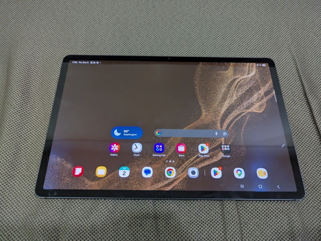 Samsung Galaxy Tab S8+ (Category: Android) located in Antipolo. Submitted by greyhoundt (Listing ID 1465492927, Image 2). Description: Samsung Galaxy Tab S8+ 128 GB with case with pen with box.