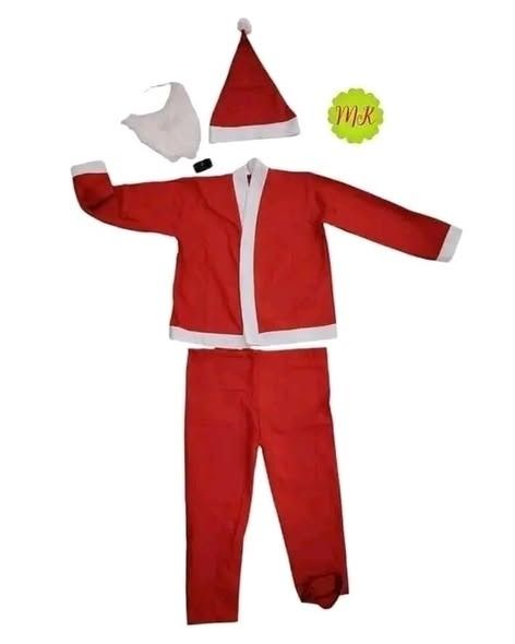 SANTA CLAUS KID COSTUME SET (Category: Kids Wardrobes & Storage) located in Manila. Submitted by yannieshop (Listing ID 1465409076, Image 3). Description: ₱250 - 1 to 3yo ₱260 - 3 to 6yo ₱270 - 6 to 8yo ₱280 - 8 to 10yo ₱300- 12 to 14yo SANTA CLAUS KID COSTUME SET ☺️We are now accepting orders for shipping! 📦 For far locations – items can be shipped via courier. 🛵 For nearby areas – any rider (Grab, Lalamove, etc.) can be used for faster delive