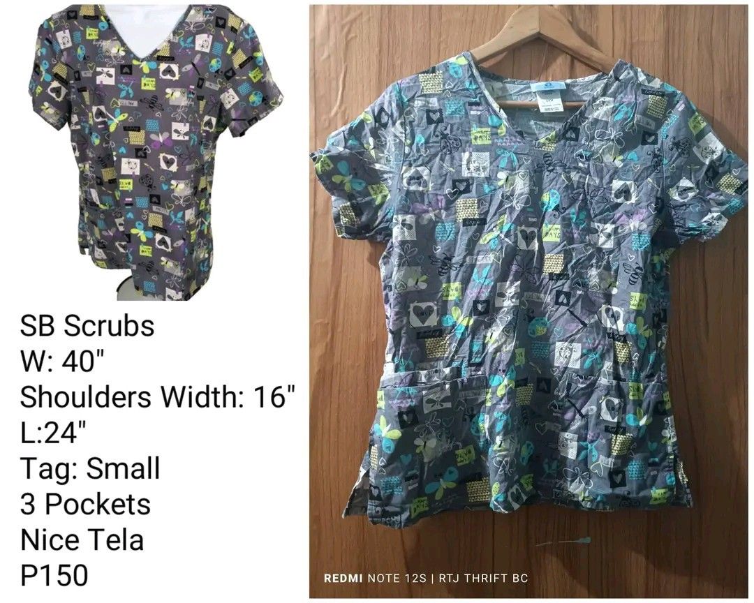 SB Scrubs Top Only (Small on Tag) (Category: Others Tops) located in Baguio. Submitted by ogiesiomai23 (Listing ID 1465483943, Image 1). Description: Details and Measurements on the first photo. Excellent Used Condition, Like New to Good as New Last Price: P150 + SF.