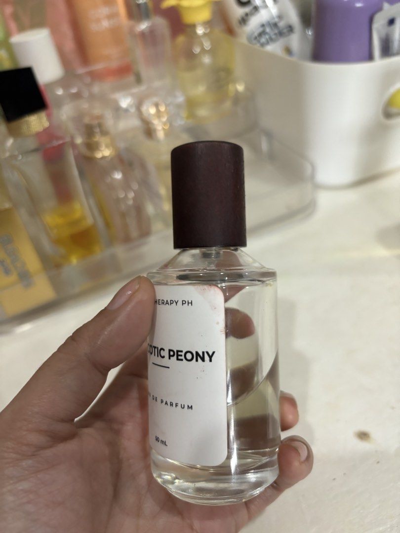 Scent Therapy PH Narcotic Peony Eau de Parfum 50ml (Category: Fragrance & Deodorants) located in Cabadbaran. Submitted by manualrj2491753 (Listing ID 1465387265, Image 2). Description: - Brand/Scents: Scent Therapy PH - Narcotic Peony - Concentration: Eau de Parfum (EDP) - Size: 50 ml - Usage: Roughly 60% juice remaining - RFS: too many perfume and mom does not like the smell so I cannot use it anymore.