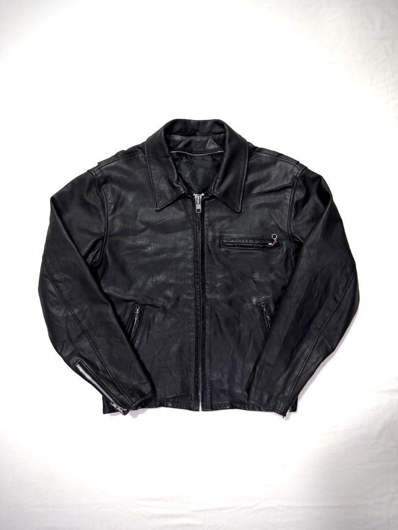 Schott 642 (Category: Coats, Jackets and Outerwear) located in Baguio. Submitted by crispy2600 (Listing ID 1465475718, Image 1). Description: Vintage Schott 642 My first steer hide leather jacket from the legendary brand Schott. I love the jacket but prefer a simpler design. It’s supple yet durable and weighty. A Jacket that will last a lifetime. It doesn’t come with the boa inner lining but as is, it’s not too hot to wear. IDEAL main zipper A fe