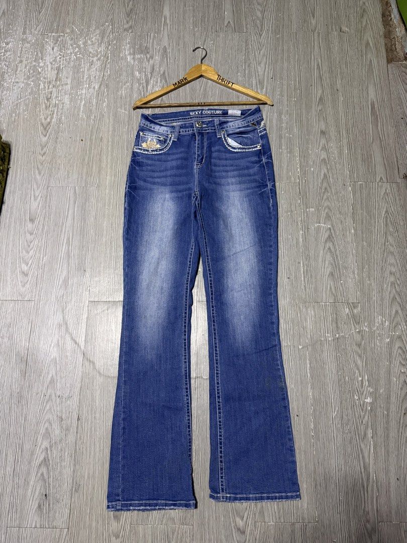 SEXY COUTURE BOOT CUT PANTS (Category: Jeans) located in Manila. Submitted by triptothrift7 (Listing ID 1465571332, Image 2). Description: pm me for fast transaction! SEXY COUTURE BOOT CUT PANTS size 28 to 30 actual length 44 hem 9 no issue excellent condition color rate 9/10 authentic legit mode of payment gcash or bank transfer location Biñan laguna.