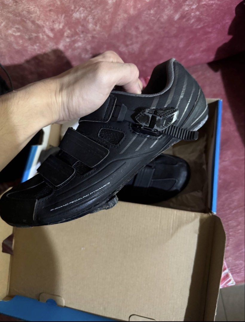 SHIMANO RP3 CLEATS SHOES (Category: Bicycles) located in Manila. Submitted by jvc.do (Listing ID 1465398391, Image 1). Description: Only used less than 10 times, the reason I decided to sell this is that I sold my bike because I quitted cycling since I am a seafarer, I can’t find the time for this hobby ‼️Negotiable price‼️.