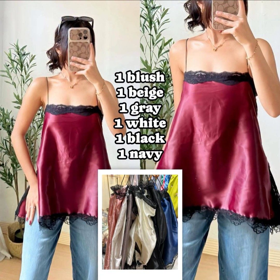 Silk Strappy Top (Category: Others Tops) located in Manila. Submitted by kayencee_27 (Listing ID 1465387334, Image 1). Description: Brandnew Silk Top With clear plastic Bust - 32"-38".
