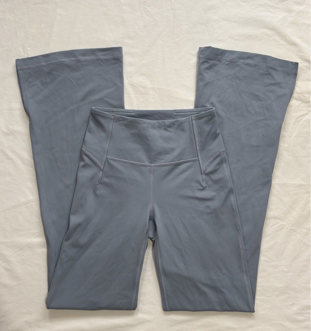SIZE 4 • lululemon split hem flare leggings (chambray) (Category: Activewear) located in Angeles City. Submitted by secondset (Listing ID 1465451720, Image 2). Description: 📌Please read my bio before ordering 💰MOP: GCash only 🚚MOD: J&T only ❕Due to limited replies allowed on the app we will not reply to lowballers Waist: 11.5” Length: 40” In very good used condition Buttery like new nulu fabric 🧈 Flare leggings of our dreams ☁️ Color went vir