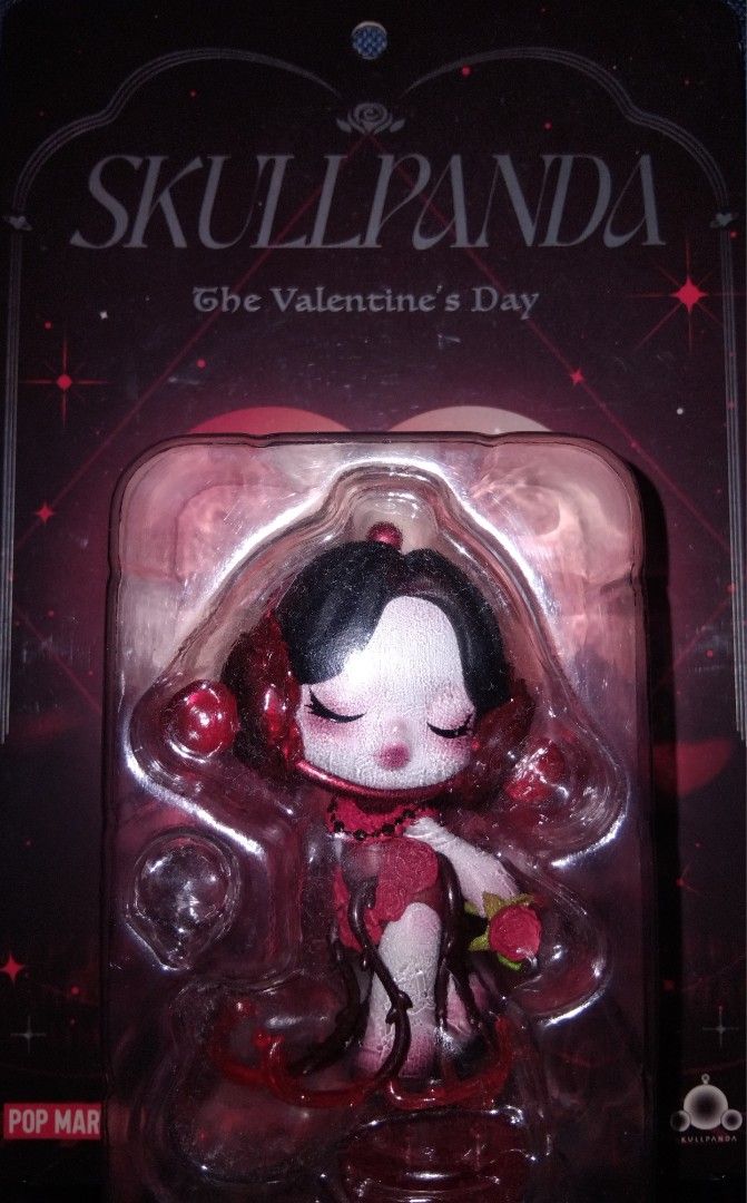 Skullpanda Blister Figures (Unsealed) (Category: Designer & Blind Box Toys) located in Quezon City. Submitted by cheshirrre (Listing ID 1465519696, Image 1). Description: - The Valentine's Day (Php 11,000) - A Tulip Invitation (Php 7,500) - Aisling (Php 1,300) - Covenant of the White Moon (Php 1,300) - Condition: A tiny barely noticeable paint chip on The Valentine's piece/stand plate, as well as on the side of the veil of Aisling - Can do nego, 