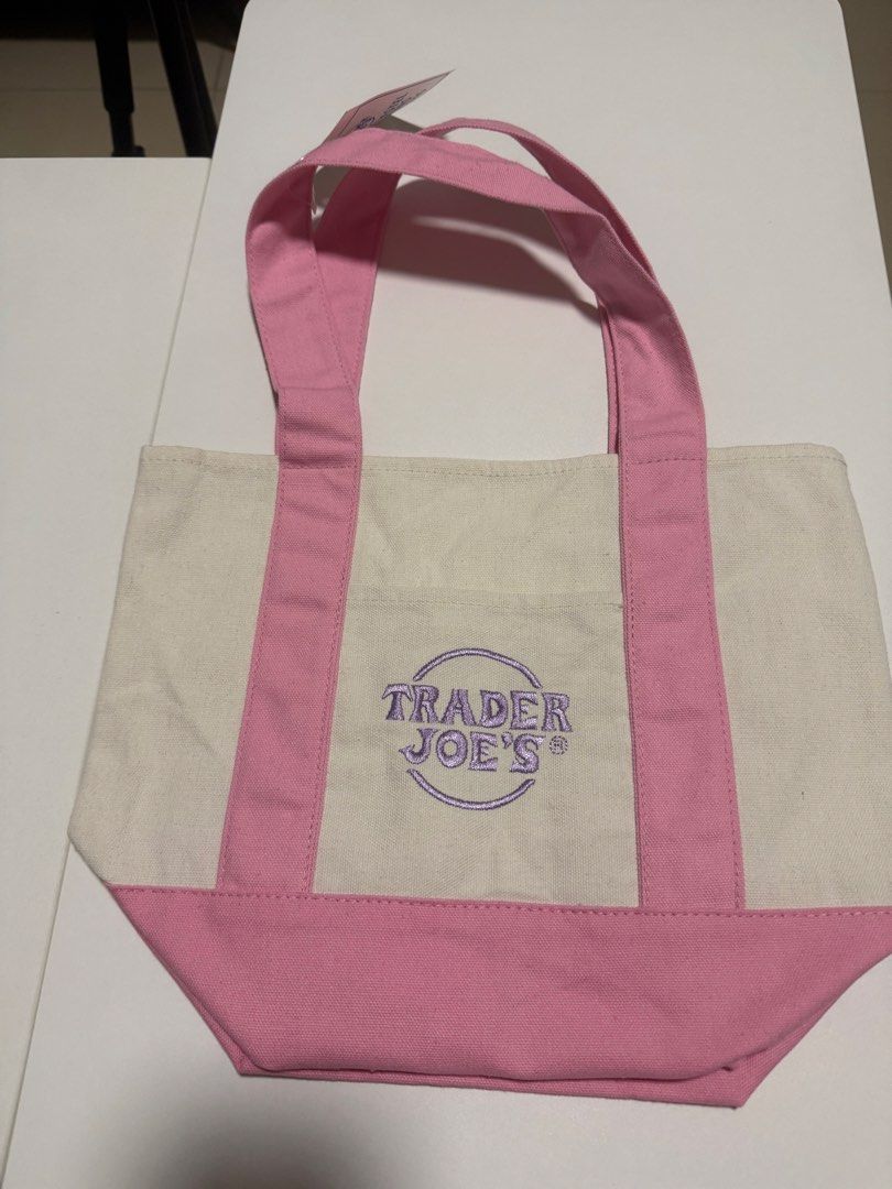Small Trader Joe’s Bag in Pink (Category: Tote Bags) located in Pasig City. Submitted by roadtominimalism09 (Listing ID 1465532862, Image 3). Description: Small size. From US..