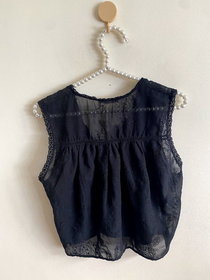 Small Zara Sheer Blouse (Category: Others Tops) located in Castillejos. Submitted by lalainecloset22 (Listing ID 1465400529, Image 3). Description: Zara Sheer Blouse siZe small missing one button.
