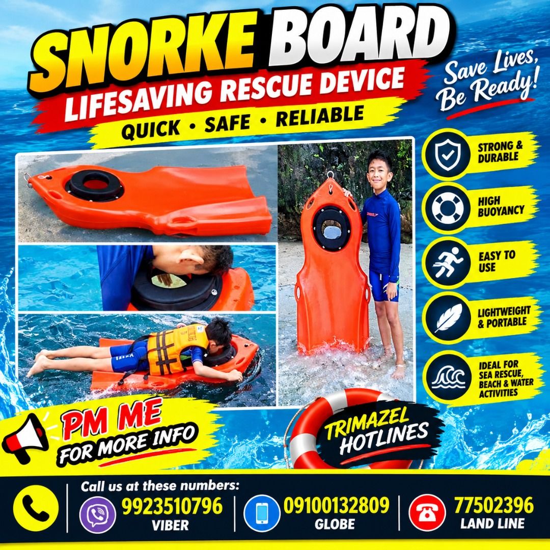 SNORKE BOARD (Category: Looking For) located in Paranaque City. Submitted by buynowbilikanow (Listing ID 1465437428, Image 1). Description: ✅ Guaranteed lowest price ✅ Quality products ✅ Big discount for bulk orders ✅ 100% LEGIT TRUSTED SUPPLIER! ✅ With Complete Legal Documents ✅ BIR Registered We Supply All Kinds Of PPE Supplies, Raincoat, Hard Hat, Cooler Box, Plastic Trash Bin, Road Barriers, Kayak Boats, Crystal Kayak, Traffic Cone, T-Bollard