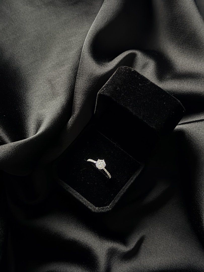 Solitaire Diamond Ring (Category: Rings) located in Manila. Submitted by frost.collections (Listing ID 1465429384, Image 1). Description: The Solitaire Ring from the Icy Collection featuring a 0.5ct moissanite stone crafted in S925 silver. designed for timeless elegance and everyday wearability. Diamond Tester Passed..