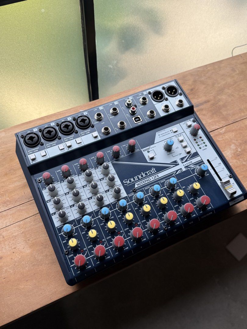 Soundcraft Notepad-12FX 12-Channel Audio Mixer (Category: Soundbars, Speakers & Amplifiers) located in Bacolod City. Submitted by the_grey (Listing ID 1465457933, Image 1). Description: Soundcraft Notepad 12fx 12 channel Mixer 4 Channel USB audio interface Lightly used at home, no functional issues,complete with box, manual etc Check photos for condition Please google for specs/demo RFS: upgraded mixer Payments via BPI QR Shipping covered by buye