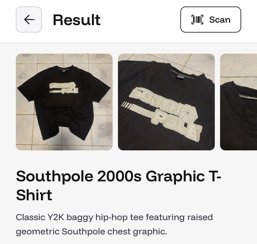 Southpole 2000’s Graphic Tshirt (Category: Formal Shirts) located in Cebu City. Submitted by kris.collctv (Listing ID 1465429142, Image 1). Description: Southpole 2000’s Graphic Tshirt Size 2xl ONTAG Good fade (Normal For a VNTG Tee) No pinhole/s Cebu City Location.