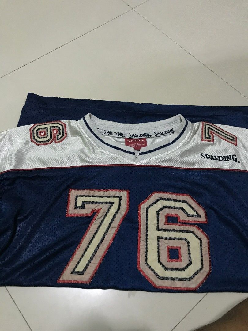 Spalding jersey (Category: Tshirts & Polo Shirts ) located in Manila. Submitted by thriftnicarl.3 (Listing ID 1465506676, Image 3). Description: Spalding jersey Sizes - medium to large Dimes - W 22L 27.4 Price - 550 freeship 🏷via jnt.
