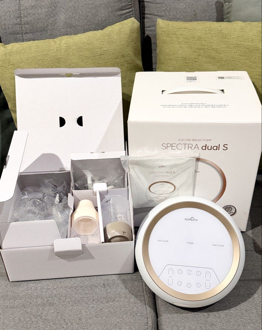Spectra Dual S Electric Breast Pump (Category: Breastfeeding & Bottle Feeding) located in Manila. Submitted by angel1791 (Listing ID 1465385552, Image 3). Description: Selling for 8800 Brand New Components Sealed Brand New Charger Brand New Bottles Pump Used less than a week - Authentic Spectra Dual S electric breast pump set - Dual motor setup with independent left and right suction controls for customized pumping - Includes original box and use