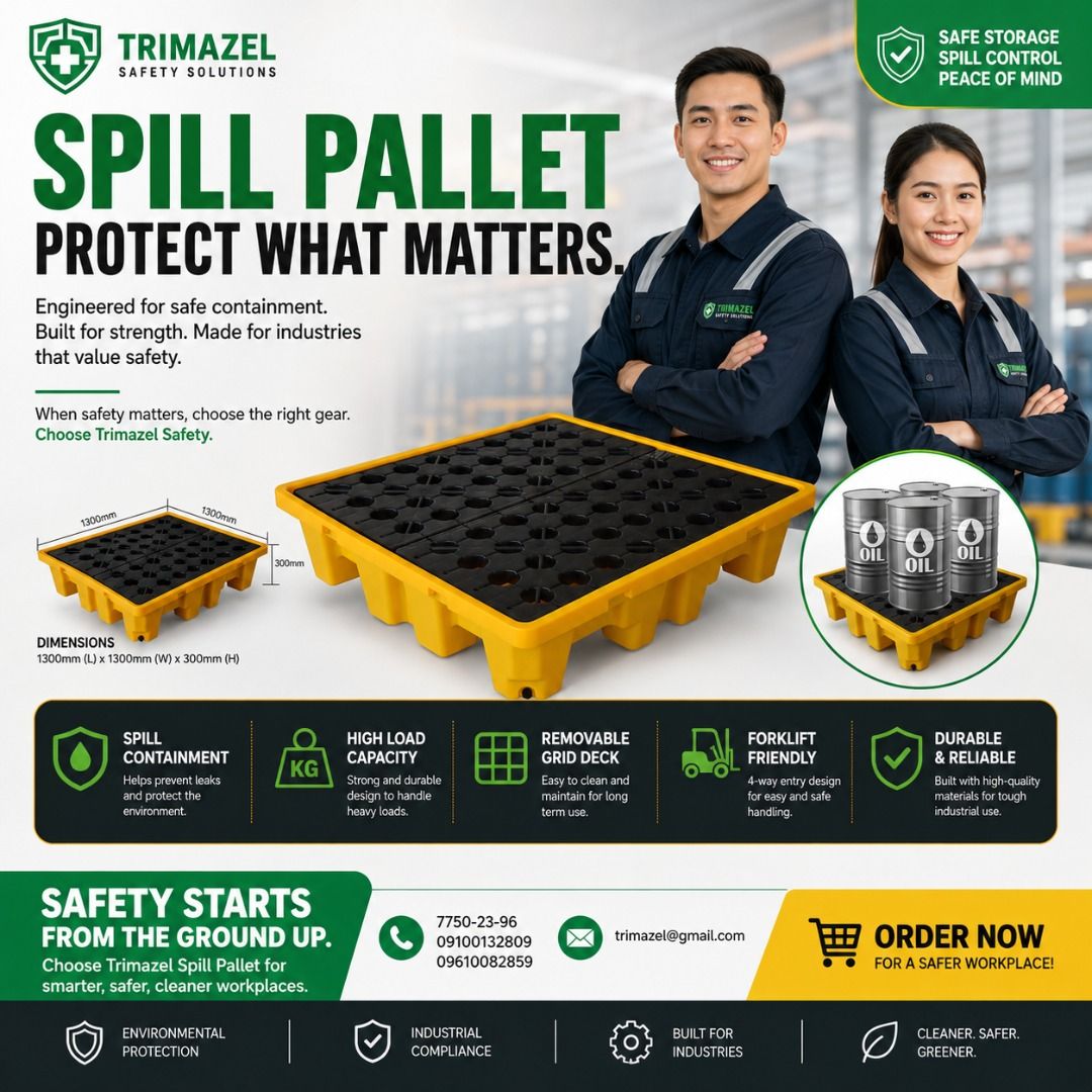 SPILL PALLET (Category: Looking For) located in Paranaque City. Submitted by buynowbilikanow (Listing ID 1465449500, Image 1). Description: ✅ Guaranteed lowest price ✅ Quality products ✅ Big discount for bulk orders ✅ 100% LEGIT TRUSTED SUPPLIER! ✅ With Complete Legal Documents ✅ BIR Registered We Supply All Kinds Of PPE Supplies, Raincoat, Hard Hat, Cooler Box, Plastic Trash Bin, Road Barriers, Kayak Boats, Crystal Kayak, Traffic Cone, T-Bollard