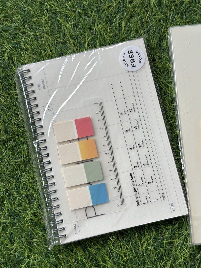 Stationery Bundle Planners Notebooks Bookends and Sticky Notes (Category: Stationery & School Supplies) located in Meycauayan. Submitted by stld027 (Listing ID 1465448918, Image 2). Description: TAKE ALL FOR 300 - Brand new, sealed stationery and desk organization bundle - Friends weekly planner - Depai plain B5 notebook - National Book Store batik planner with real pressed flowers - Desktop calendar paired with gradient sticky notes - Set of 2 m