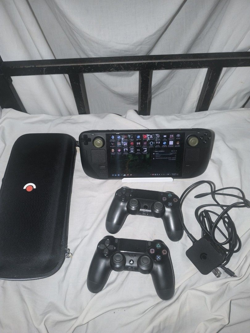 STEAM DECK OLED 2TB UPGRADED (Category: Other Gadgets) located in Caloocan City. Submitted by earl16 (Listing ID 1465425683, Image 1). Description: STEAMDECK OLED UPGRADED 2TB 7months old 98% BATTERY HEALTH ALL BUTTONS WORKING (PARANG BAGO PA) SD CARD SLOT WORKING INCLUSION: STEAM DECK UNIT ORIGNAL STEAMDECK CARRIER CASE GAMES Inluded: EXPEDITION 33, DAYS GONE, CYBERPUNK, ELDEN RING, GTA5, LITTLE NIGHTMARES 1, 2 & 3, THE WITCHER 3. ORIGNAL 45W CH