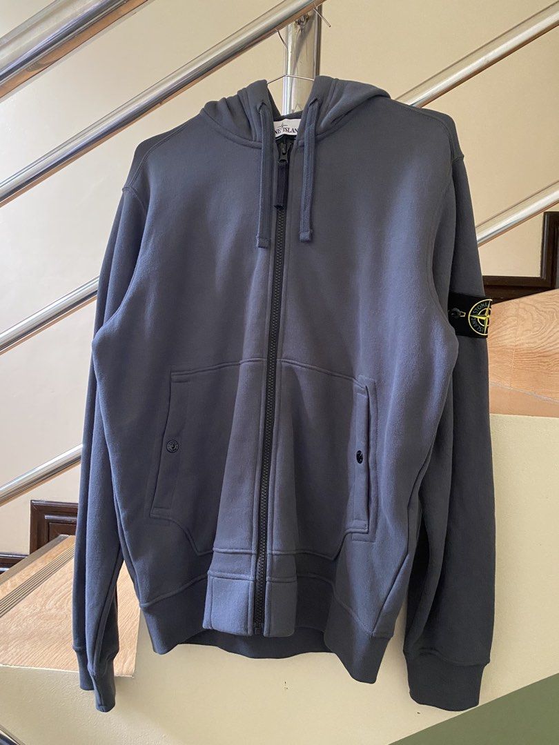 Stone Island - Zip Up Hoodie (Category: Hoodies) located in Puerto Princesa. Submitted by something___. (Listing ID 1465495382, Image 1). Description: Stone Island - Zip Up Hoodie Tagged Size: Small (Dimension) Length: 26 Width: 21.5 Condition: Excellent Color rate: 10 Flaws: None.