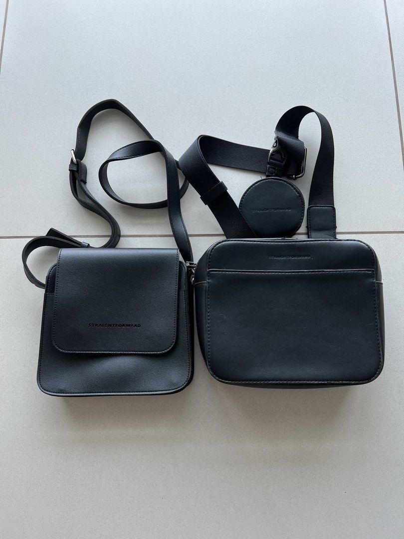 STRAIGHTFORWARD BAGS (Category: Cross-body Bags) located in Manila. Submitted by scrimpy.co (Listing ID 1465396319, Image 1). Description: 2 STRAIGHTFORWARD CROSSBODY BAGS .