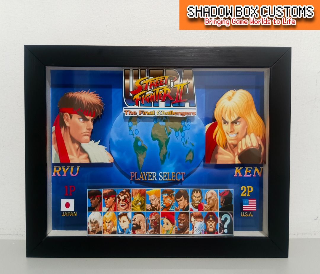 Street Fighter 2 Character Select Shadow Box (Category: Nintendo) located in Quezon City. Submitted by natzuki10 (Listing ID 1465393710, Image 3). Description: Street Fighter 2 Character Select Shadow Box Height: 8 inches Width: 10 inches *Handmade Pixel Shadow Boxes *Accepting Customized Designs *Perfect for Gamers & Collectors #videogames #nintendo #roomdecor #collection #gamer #gift.