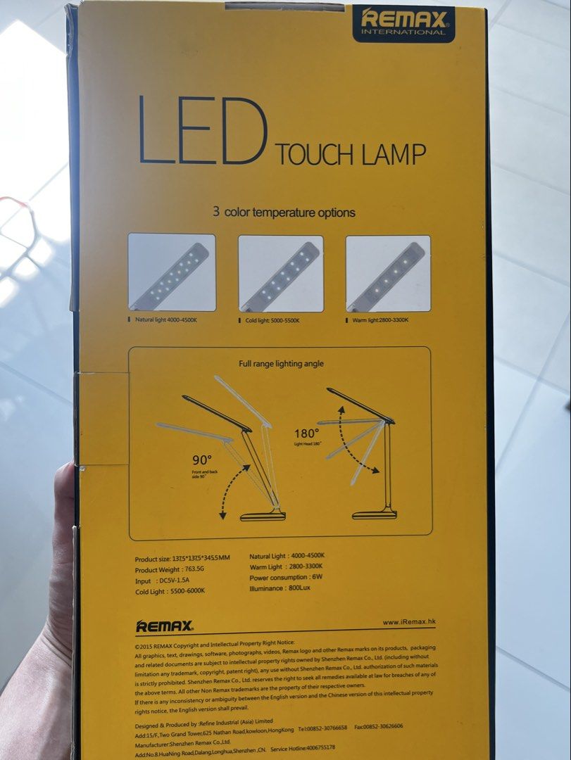 Study table lamp (Category: Lighting) located in Petaling Jaya. Submitted by raphaeltin18695 (Listing ID 1465435070, Image 2). Description: The intensity of the light can be adjusted, as well as the shade of the light (eg. Yellowish, white or in between).
