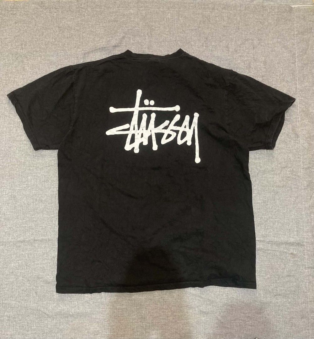 Stussy Basic Logo (Category: Tshirts & Polo Shirts ) located in Zamboanga. Submitted by deensthrifting (Listing ID 1465385622, Image 1). Description: Stussy Basic Logo Size L 23x28 9/10 Color rate or better Very good condition -bb hairlines on small logo, see pic.