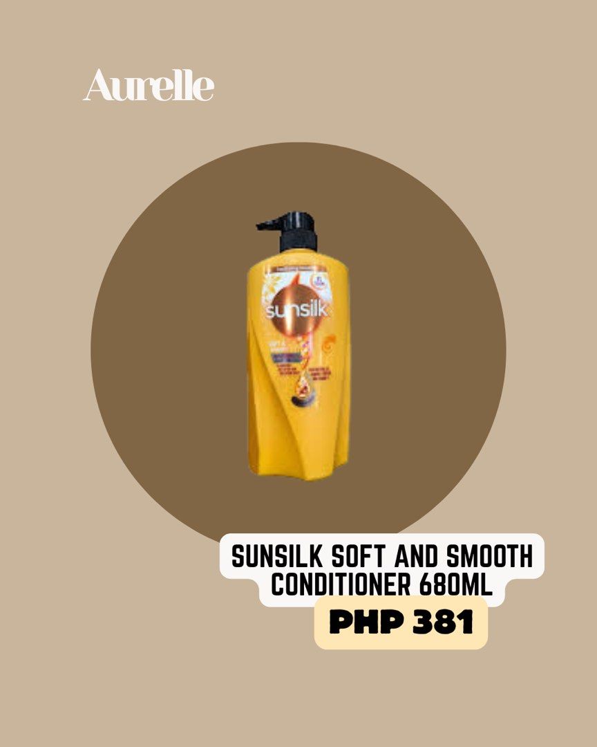 Sunsilk soft and smooth conditioner (Category: Body Care) located in Manila. Submitted by aurelleph (Listing ID 1465521371, Image 1). Description: 🎀FOLLOW OUR FB, IG AND TIKTOK Stay updated with our latest products, new arrivals, announcements, and restocks. IG: @aurellephofficial FB: Aurelle TIKTOK: aurellephofficial See you there! ♡.
