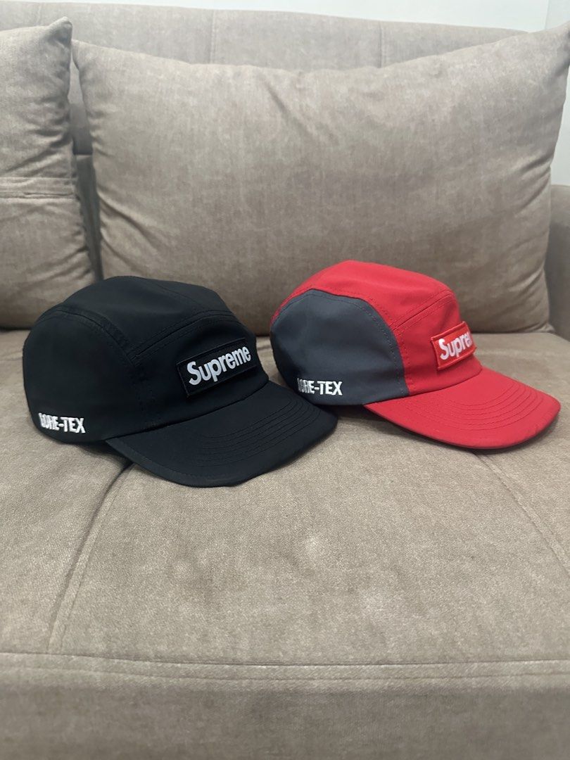 Supreme Gore-Tex Camp Cap Black Red (Category: Caps & Hats) located in Manila. Submitted by royal_vintage_thriftshop (Listing ID 1465527250, Image 2). Description: Red 500 Black 500.