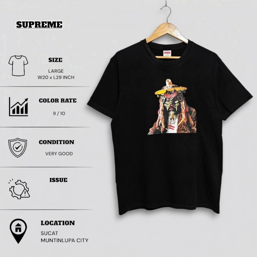SUPREME TSHIRT (Category: Tshirts & Polo Shirts ) located in Muntinlupa City. Submitted by nofame12 (Listing ID 1465394104, Image 2). Description: PLEASE CHECK THE DETAILS OF THE ITEM ON FIRST PHOTO. LOCATION - SUCAT MUNTINLUPA CITY.