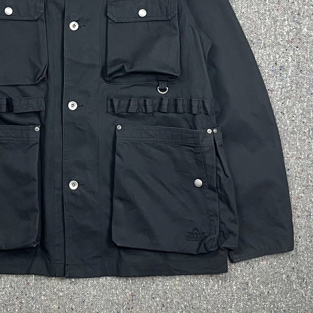 Taras Boulba Fireshield Charcoal Coverall Jacket (Category: Coats, Jackets and Outerwear) located in Zamboanga. Submitted by rag_20 (Listing ID 1465548131, Image 3). Description: Taras Boulba Fireshield Charcoal Coverall Jacket featuring multiple utility flap pockets designed for outdoor activities like campfire cooking. This natural cotton-blended textile is treated with flame-retardant and anti-static properties. utility-focused multi-pocket la