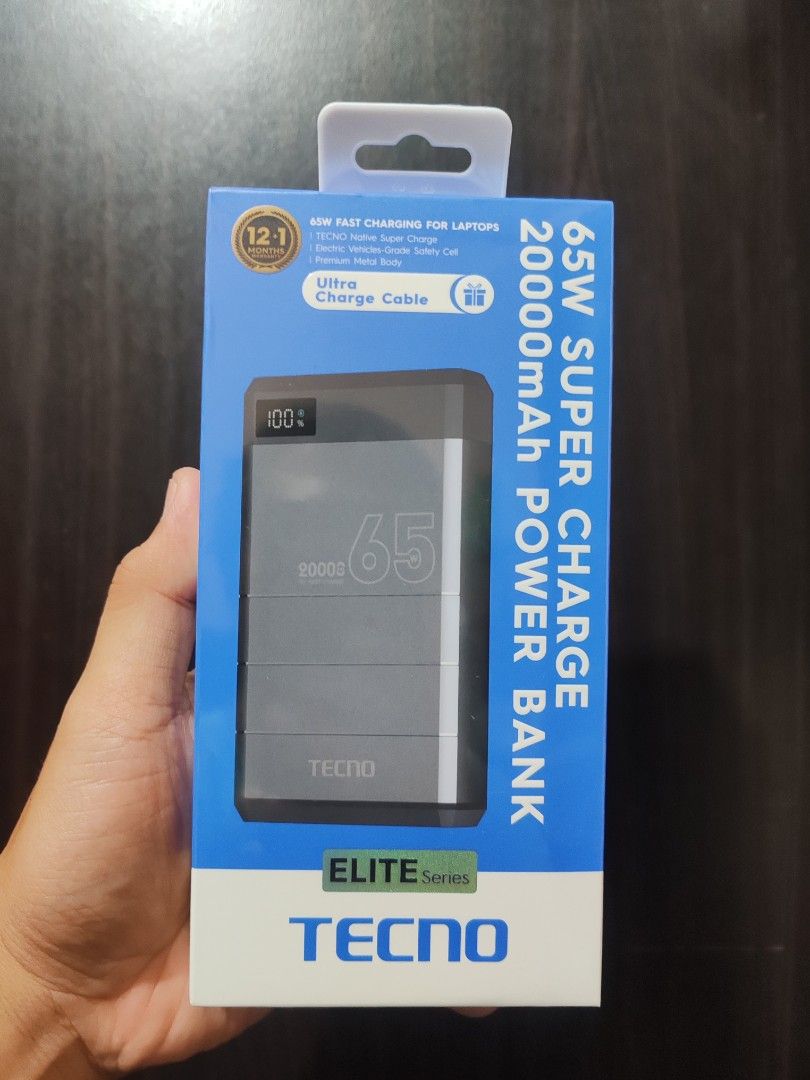Techno Powerbank 20,000 mah Fast Charging (Category: Batteries & Power Banks) located in Makati City. Submitted by wisemanshop (Listing ID 1465525897, Image 1). Description: check the details on the box brand new genuine fast charging .