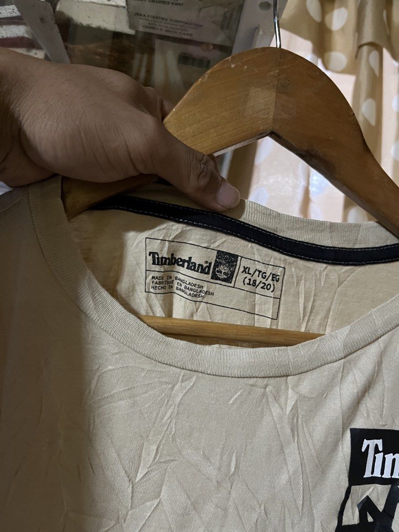 Timberland (Category: Tshirts & Polo Shirts ) located in Valencia. Submitted by bordzsthrift (Listing ID 1465414962, Image 3). Description: Size XL on tag but youth fit size Medium adult.