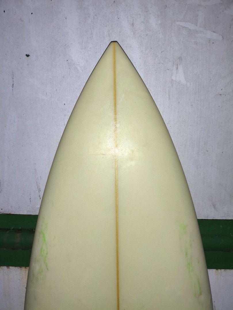 Tokoro Surfboard with Creatures Board Bag (Category: Water Sports) located in Manila. Submitted by tonio124 (Listing ID 1465463424, Image 2). Description: - Brand/Shaper: Tokoro Surfboard - Glassing: Master Works - Dimensions: 5'9" x 18 7/8" x 2 1/4" - Setup: Thruster with futures fin boxes - Inclusions: Red padded travel bag, Leash - Condition: Minor yellowing due to age, water-tight and ready to shred for your next session.