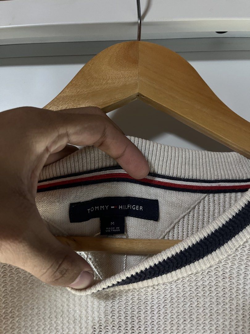 Tommy Hilfiger Knitted Sweater (Category: Coats, Jackets and Outerwear) located in General Santos City (Dadiangas). Submitted by thriftdept. (Listing ID 1465524501, Image 3). Description: Brand: Tommy Hilfiger Size: Medium Dimensions: 20W”26L Authenticity: Authentic Color Rate: 9.3/10 Condition: Excellent Issue: None 🏷️: ₱1,300 .