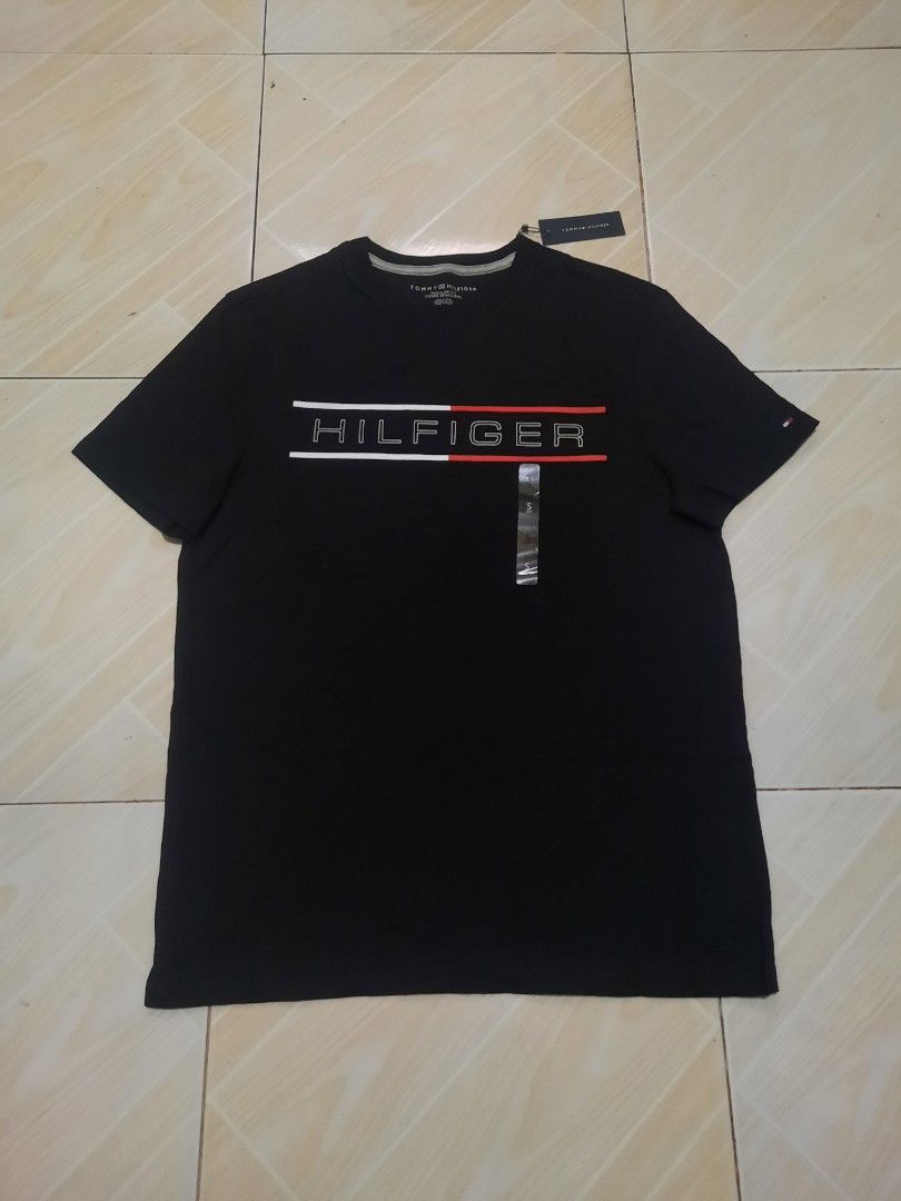 tommy hilfiger logo print tee (authentic) (Category: Tshirts & Polo Shirts ) located in Tarlac. Submitted by thryftstash (Listing ID 1465405020, Image 1). Description: dimes: 27.5 - 19 S on tag issue: none sf not included tarlac loc j&t and lbc courier.