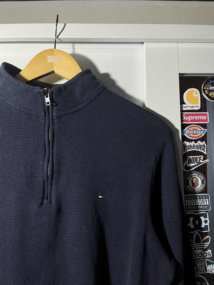Tommy Hilfiger Quarter Zip (Category: Coats, Jackets and Outerwear) located in General Santos City (Dadiangas). Submitted by thriftdept. (Listing ID 1465524882, Image 2). Description: Brand: Tommy Hilfiger Size: Medium Dimensions: 20W”24-25L Authenticity: Authentic Color Rate: 9/10 Condition: Excellent Issue: None 🏷️: ₱1,300.